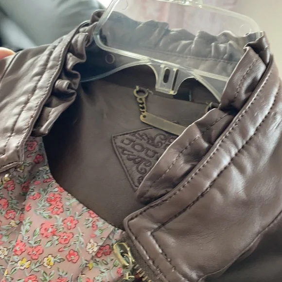 DONATED-Faux Leather Jacket - Picture 9 of 9